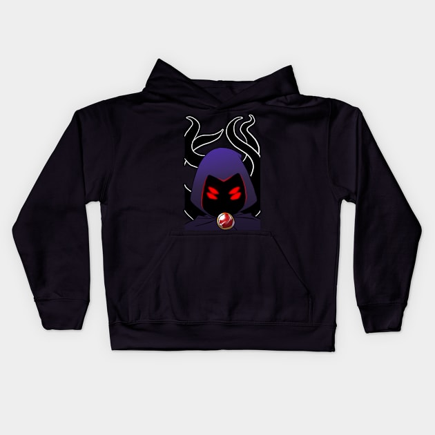 trigon raven Kids Hoodie by Mjkvn